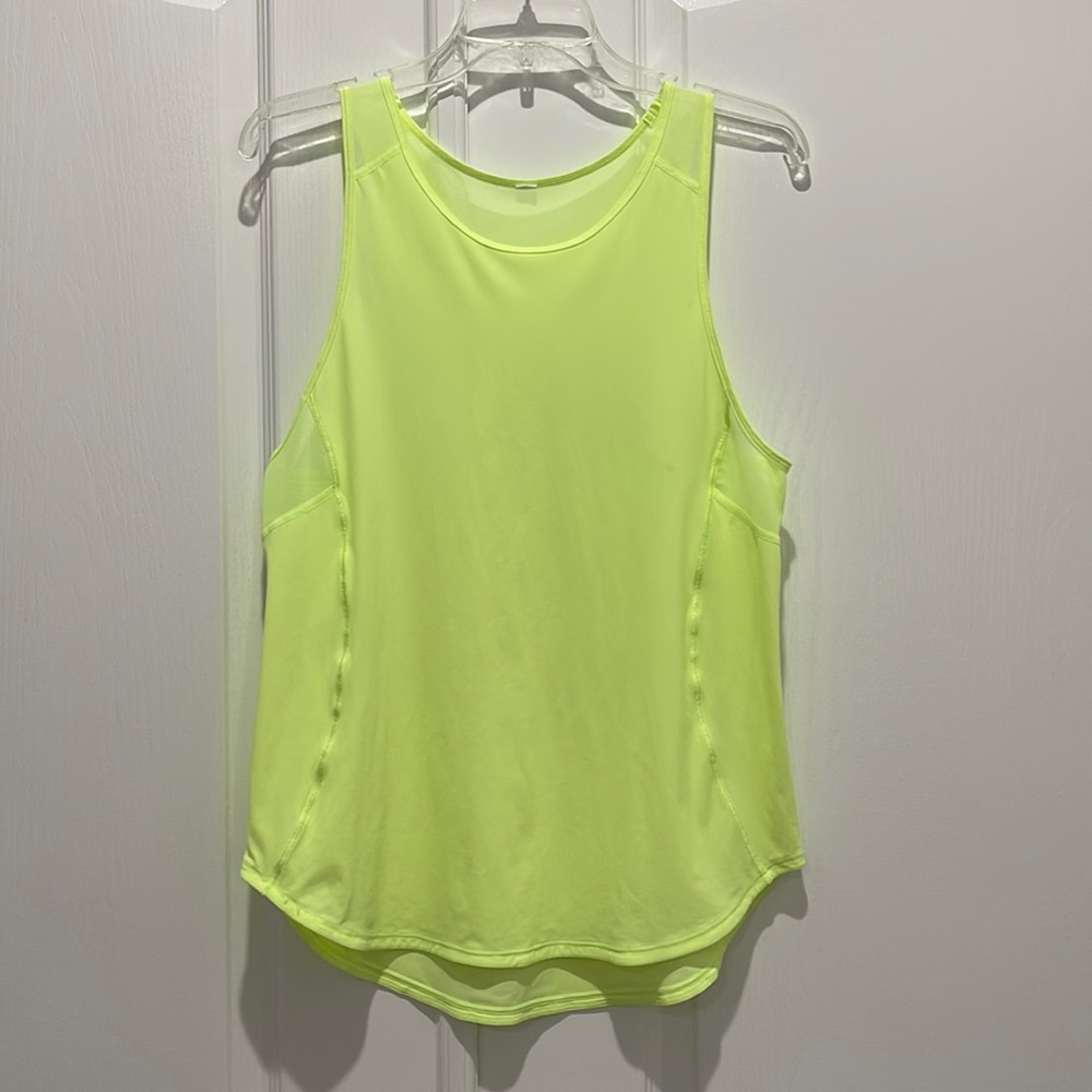 Lululemon Neon Yellow Sculpt Tank II (First Release) - size 4